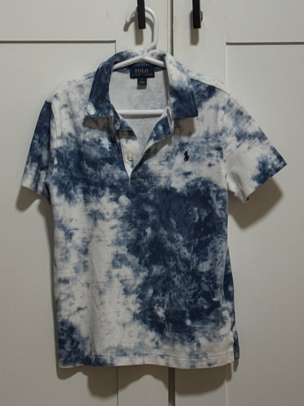 Boys Polo by Ralph Lauren Blue & White Tie-Dye Polo